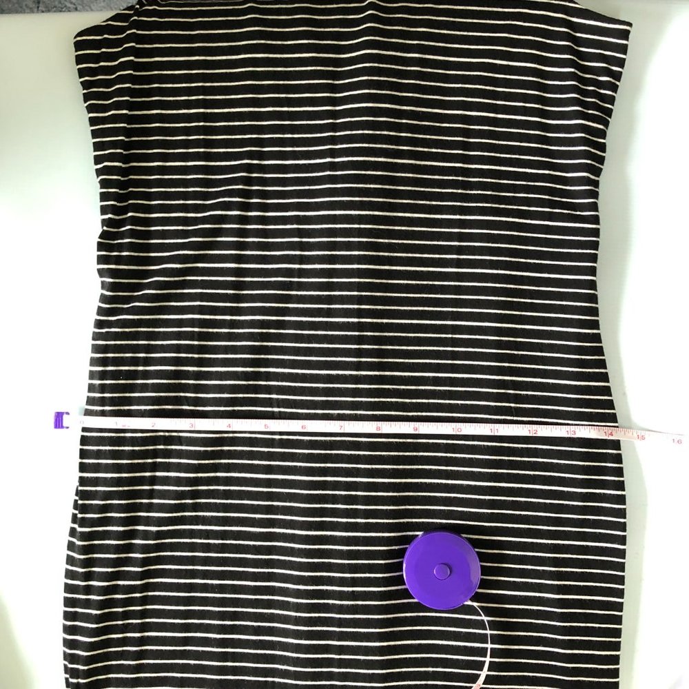 Athleta Black + White Striped Lenzing Modal Twist Dress XS Womens - Picture 8 of 8